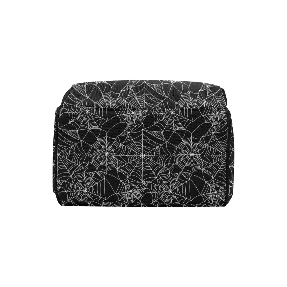 Spider Web Print Design LKS301 Diaper Bag Backpack
