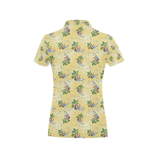 Surf Catch the Wave Design Women's Polo Shirt