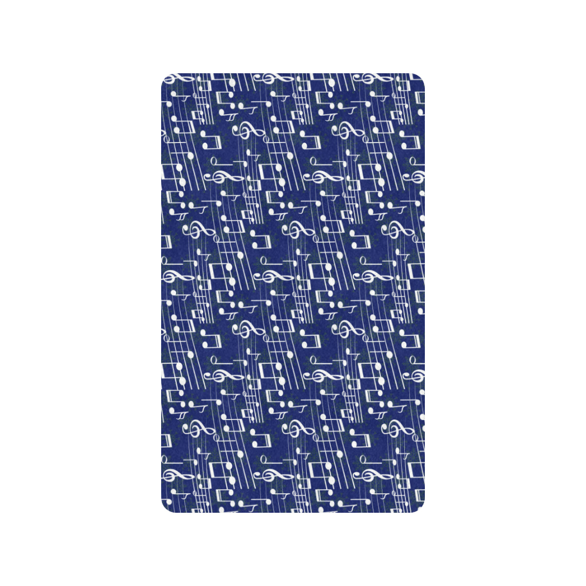Music Note Blue Themed Print Rubber Doormat