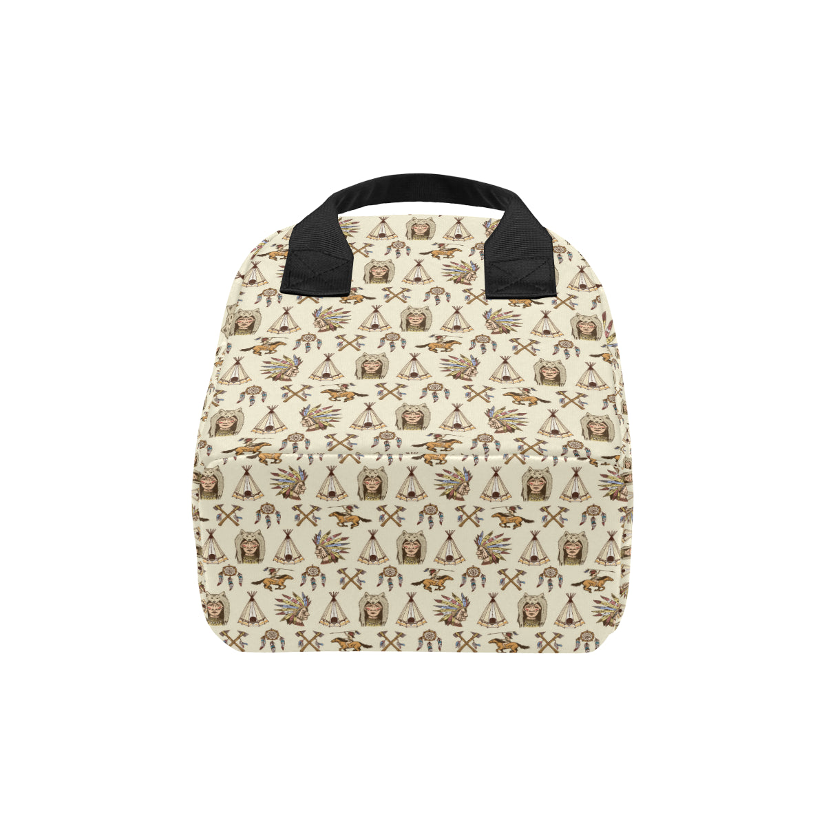 Native Indian Pattern Design Print Insulated Lunch Bag
