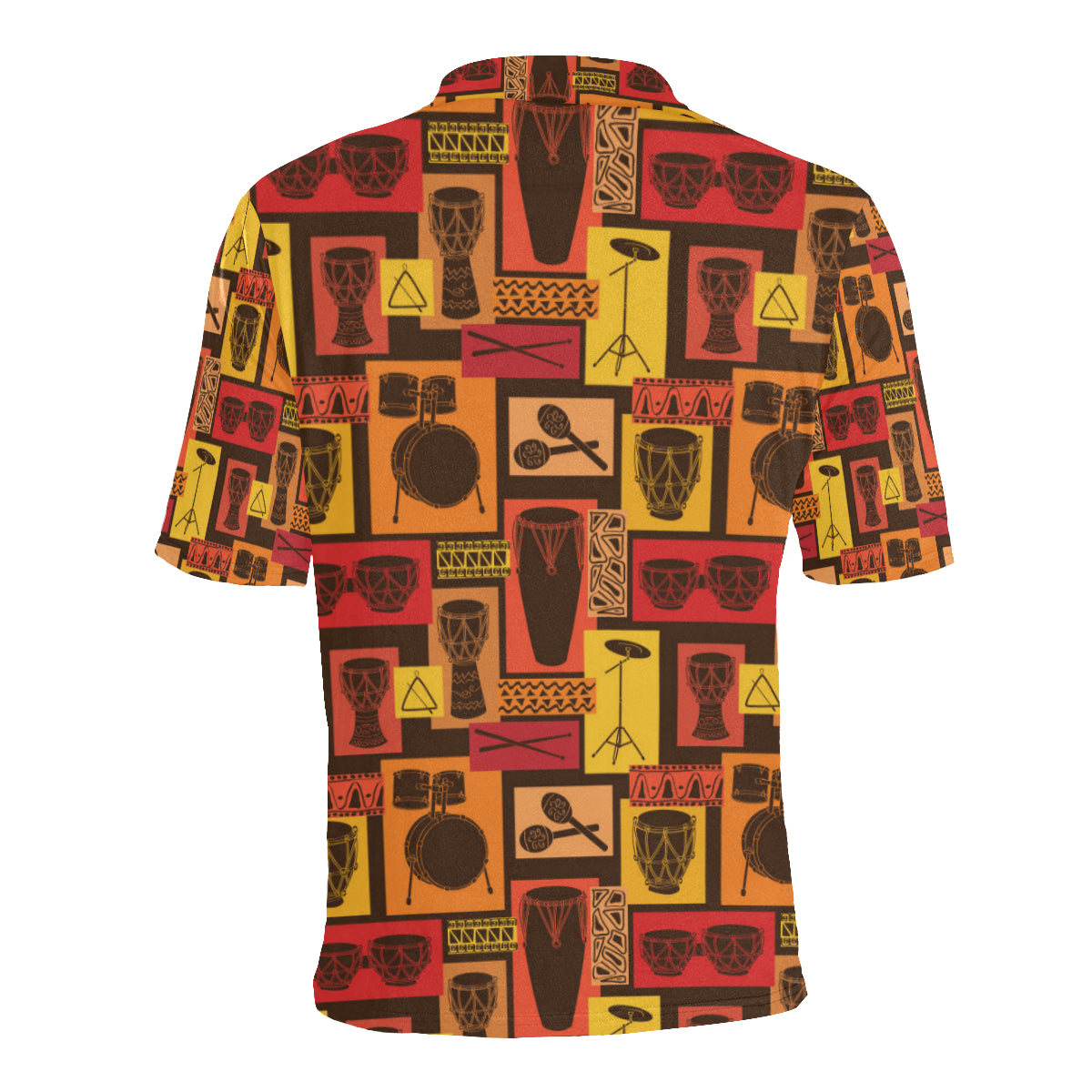 Percussion Pattern Print Design 02 Men Polo Shirt