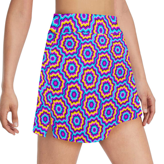 Optical illusion Techno Movement 17" Golf & Pickleball Skort with Pockets