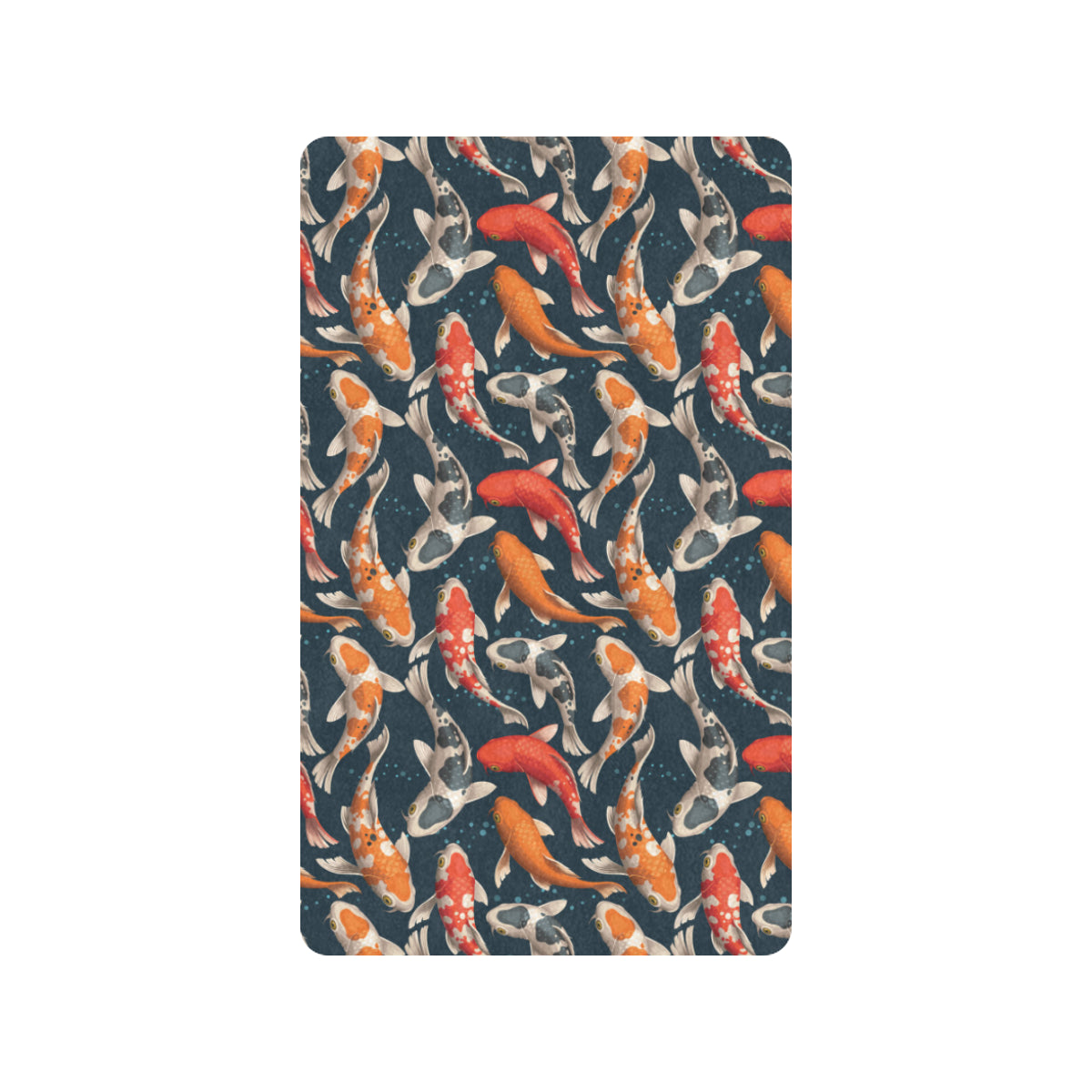 Koi Carp Cute Design Themed Print Rubber Doormat