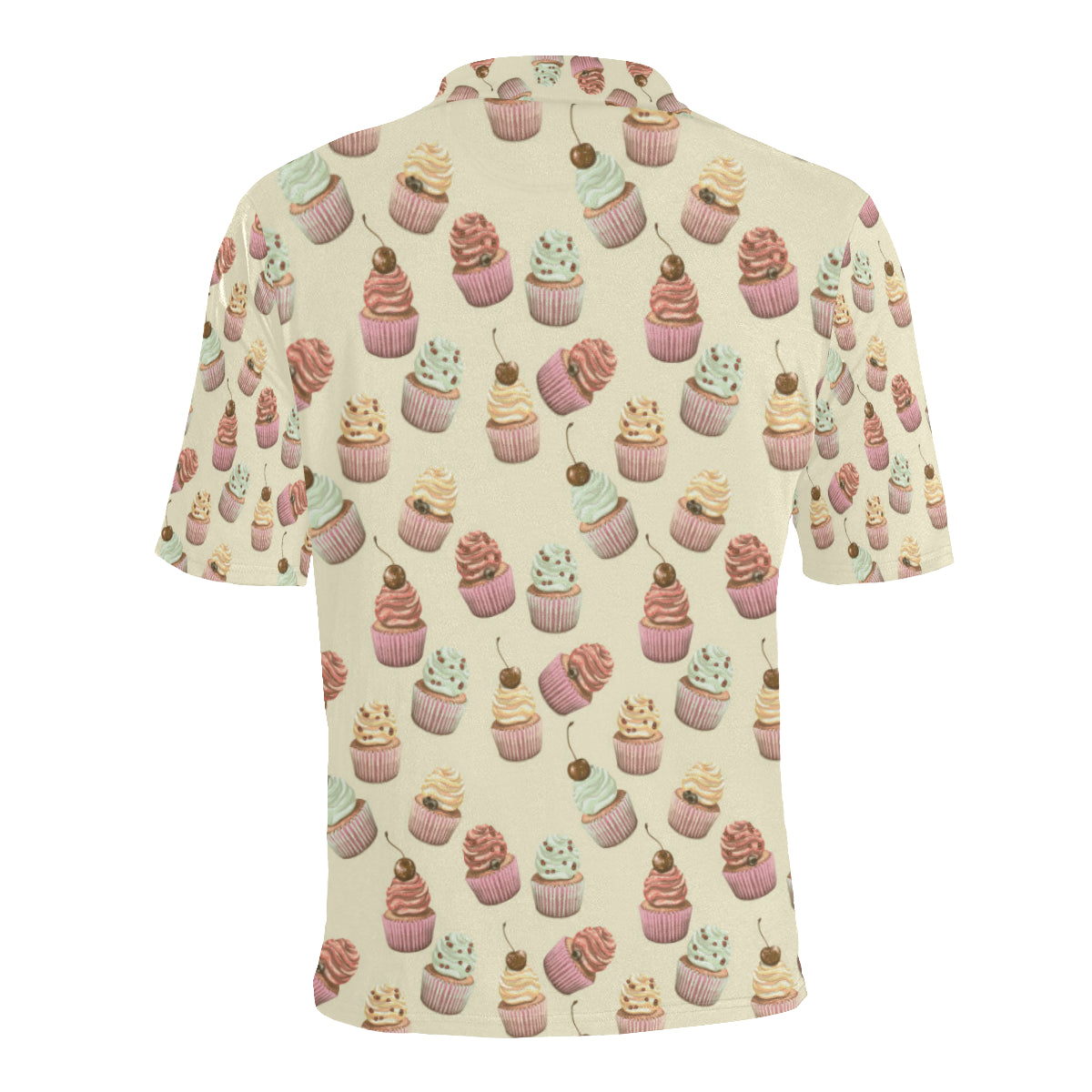 Cupcake Pattern Print Design 04 Men Polo Shirt