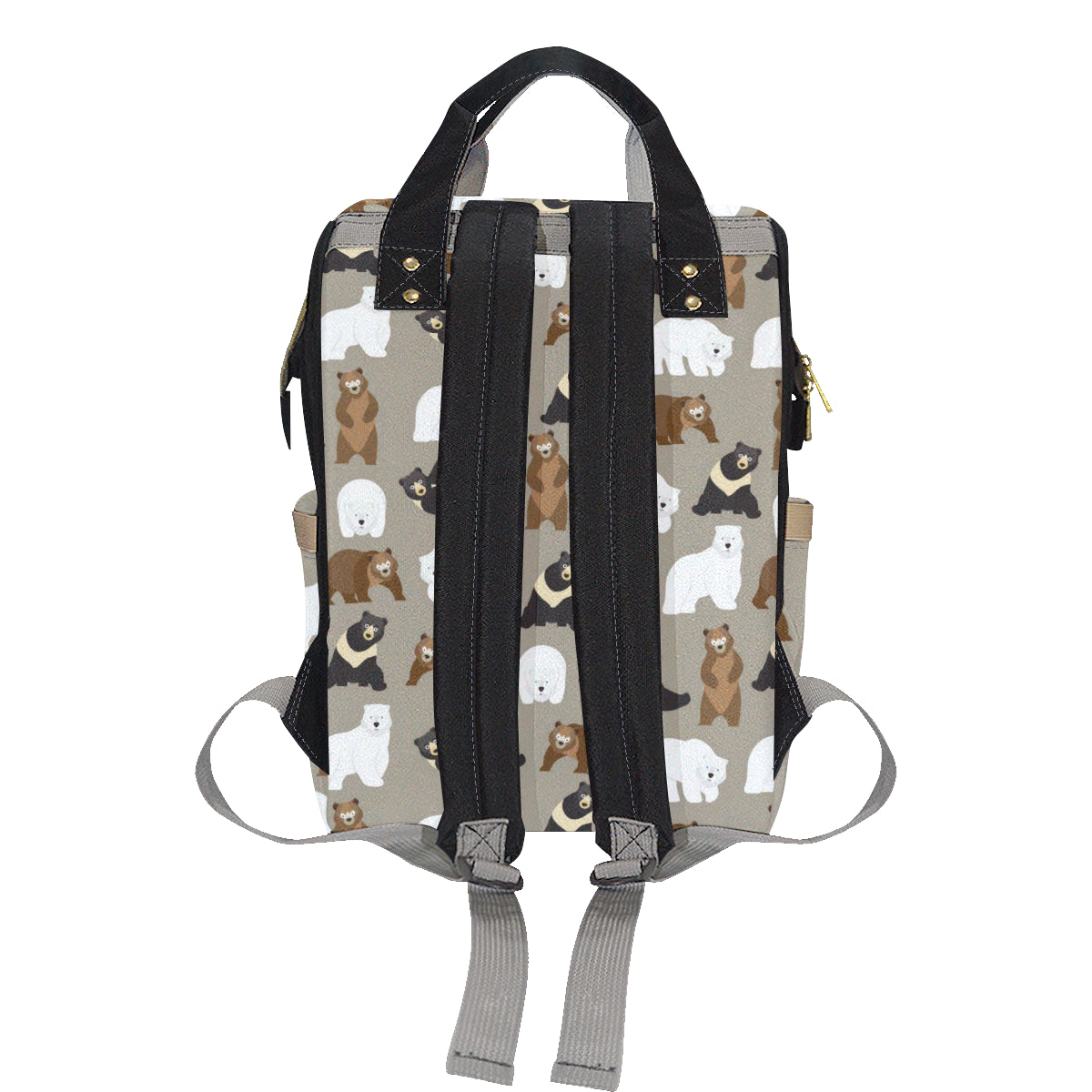 Bear Pattern Print Design BE03 Diaper Bag Backpack
