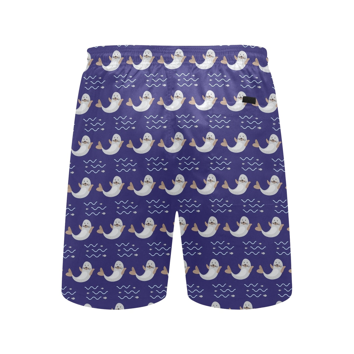 Sea Lion Print Design LKS404 Men's Swim Trunks Beach Shorts