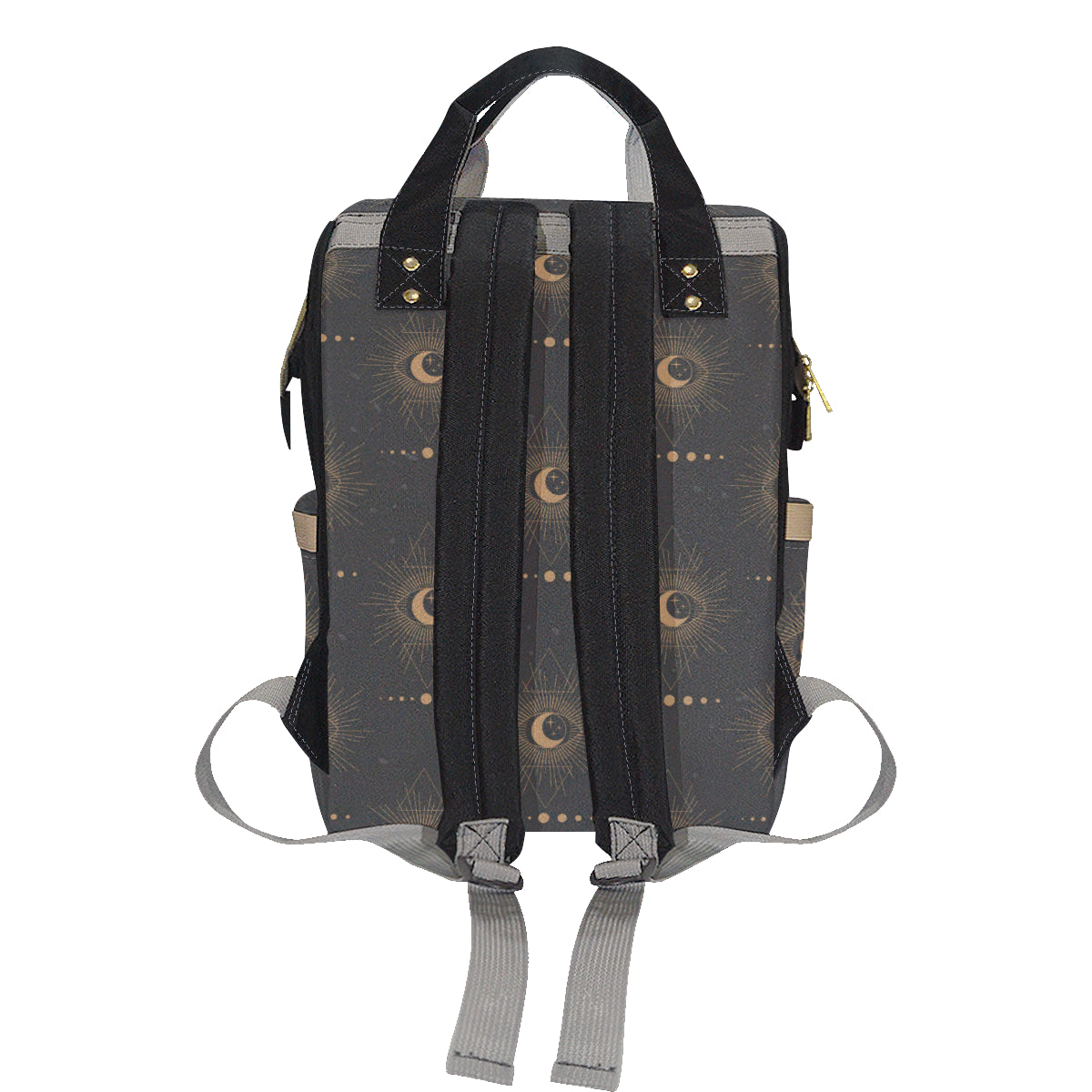 Moon Boho Pattern Print Design 02 Diaper Bag Backpack