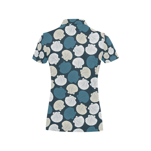 Seashell Print Design LKS3013 Women's Polo Shirt