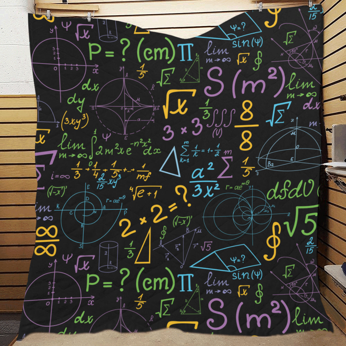 Math Pattern Print Design 03 Premium Quilt