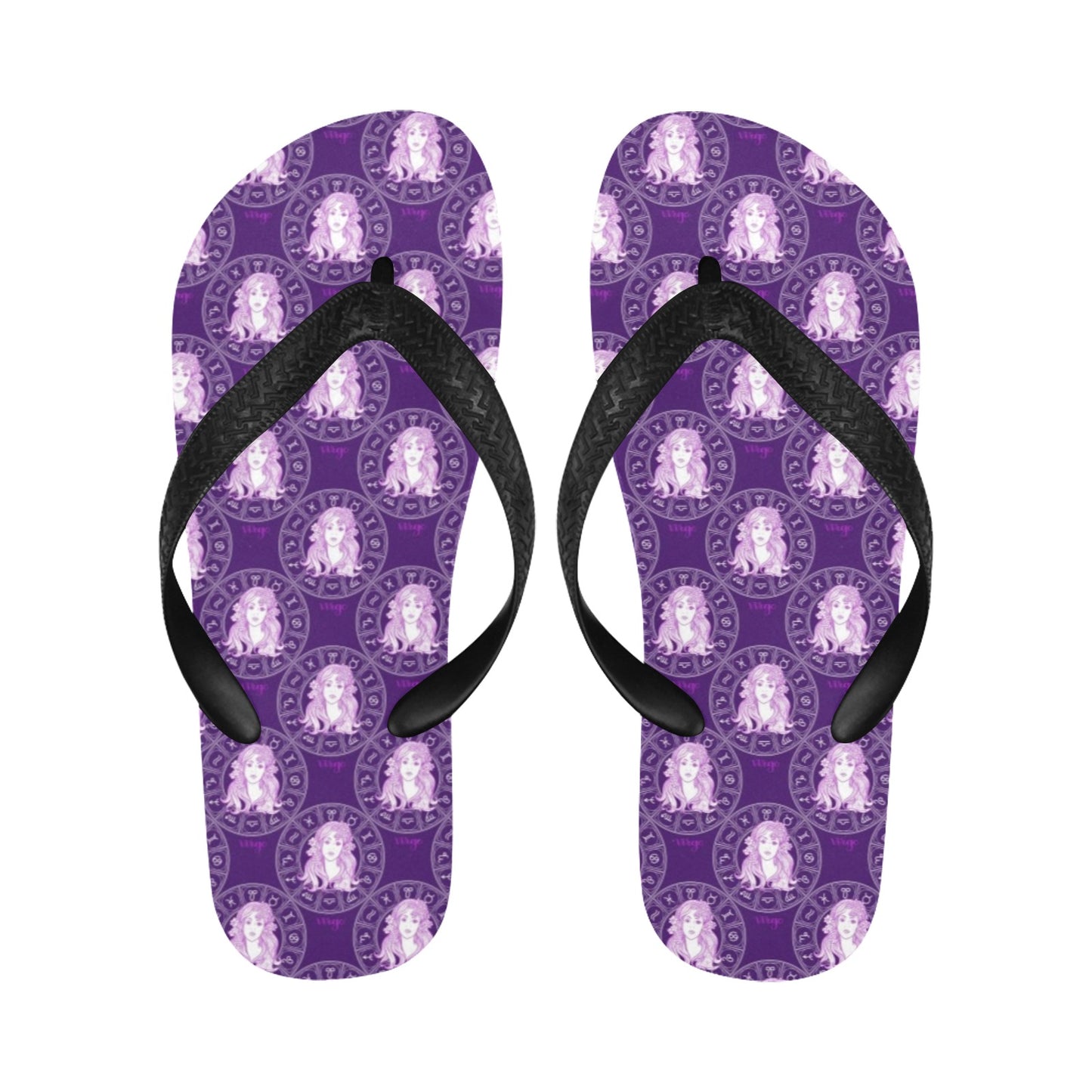 Virgo Print Design LKS301 Flip Flops
