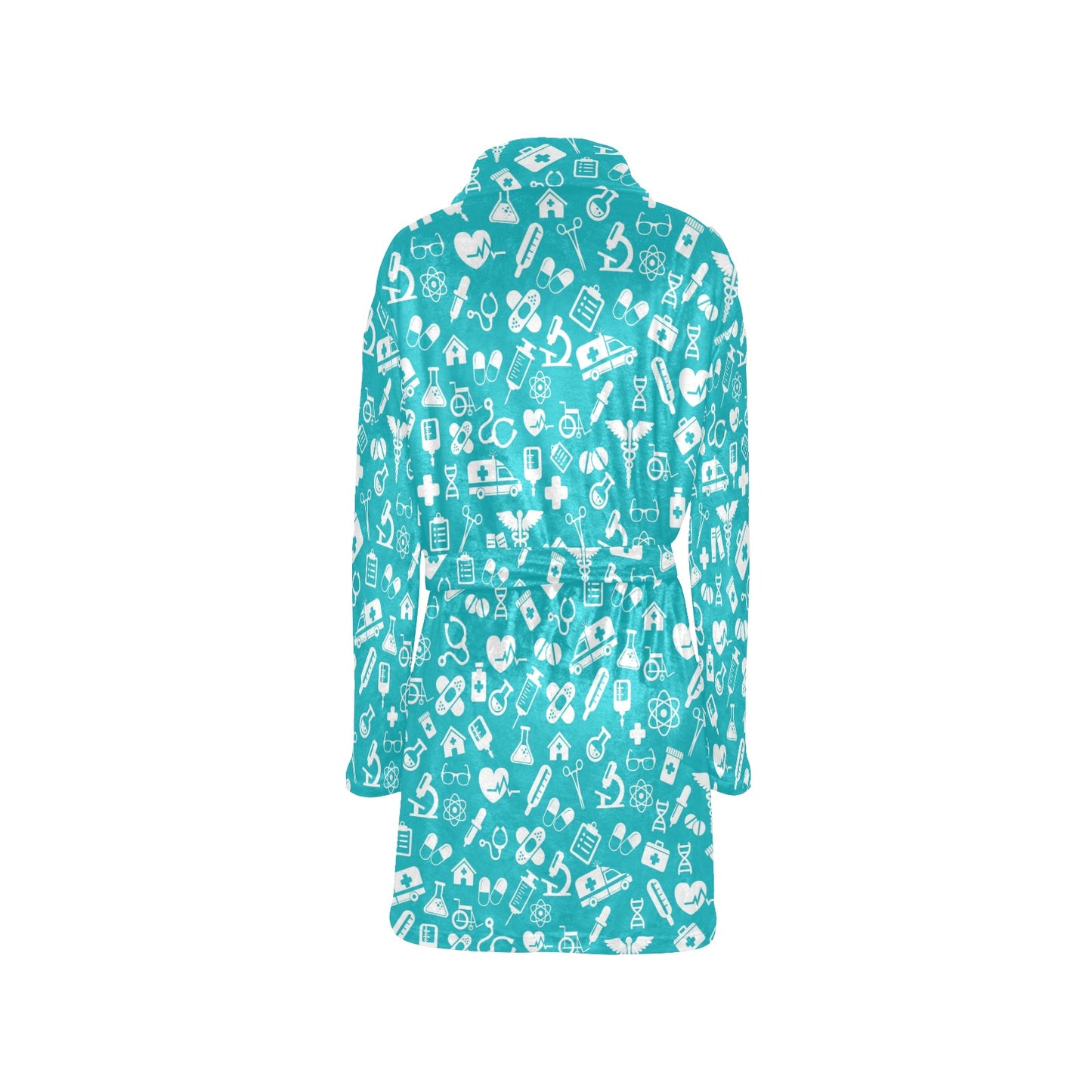 Medical Pattern Print Design 04 Women's Fleece Robe
