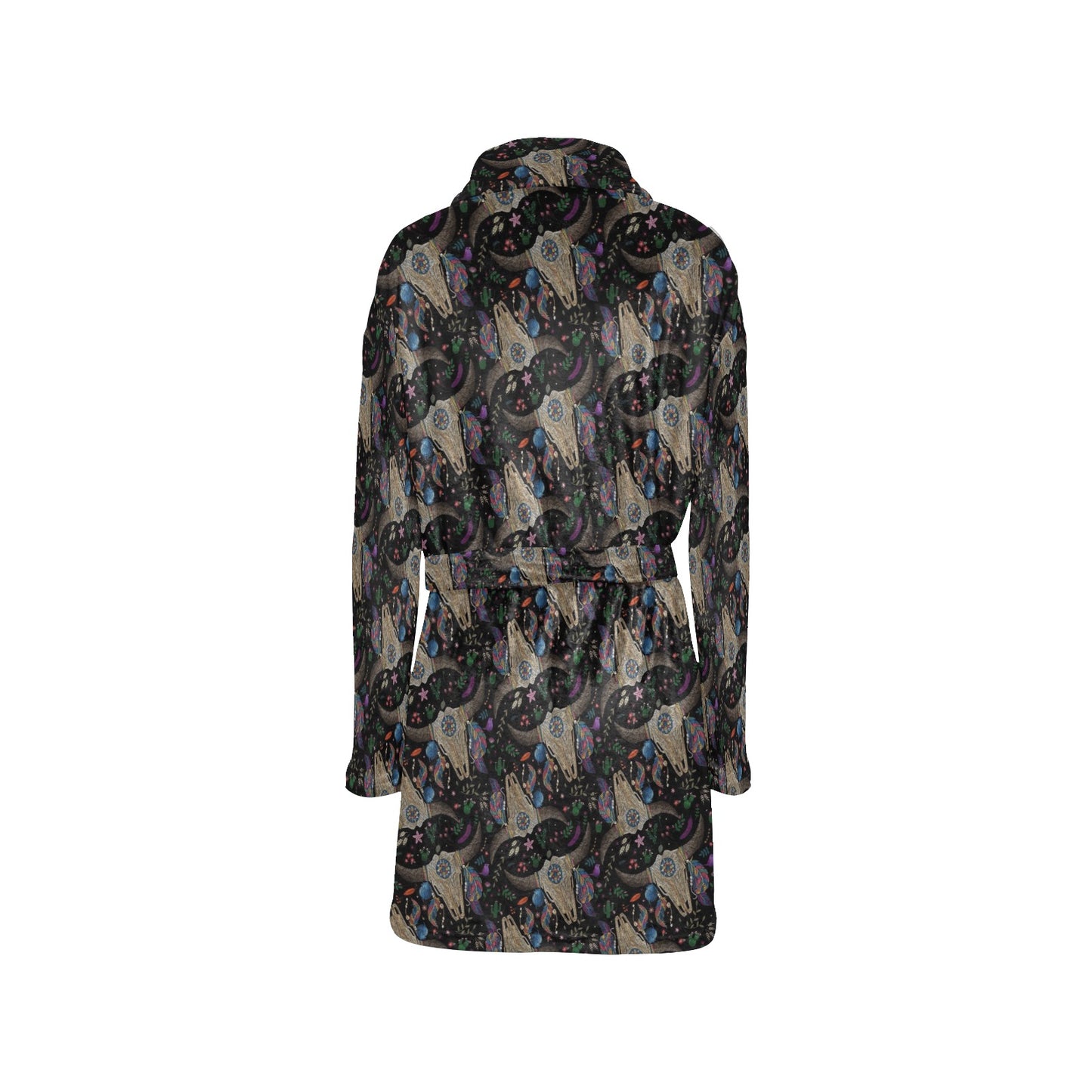 Buffalo Head Print Design LKS401 Women's Fleece Robe
