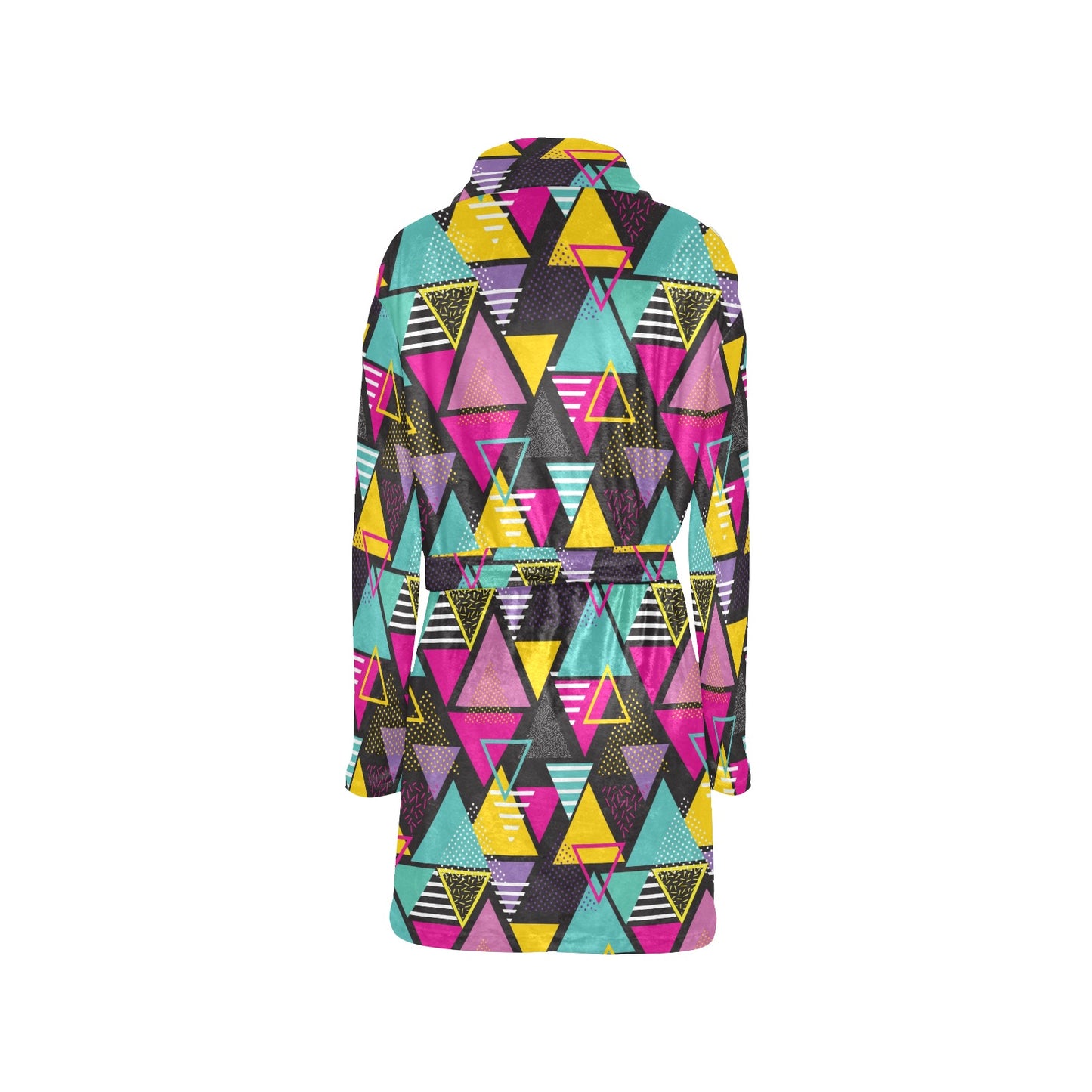 Geometric Colorful Pattern Print Design 02 Women's Fleece Robe