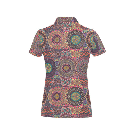 Bohemian Pattern Print Design 07 Women's Polo Shirt