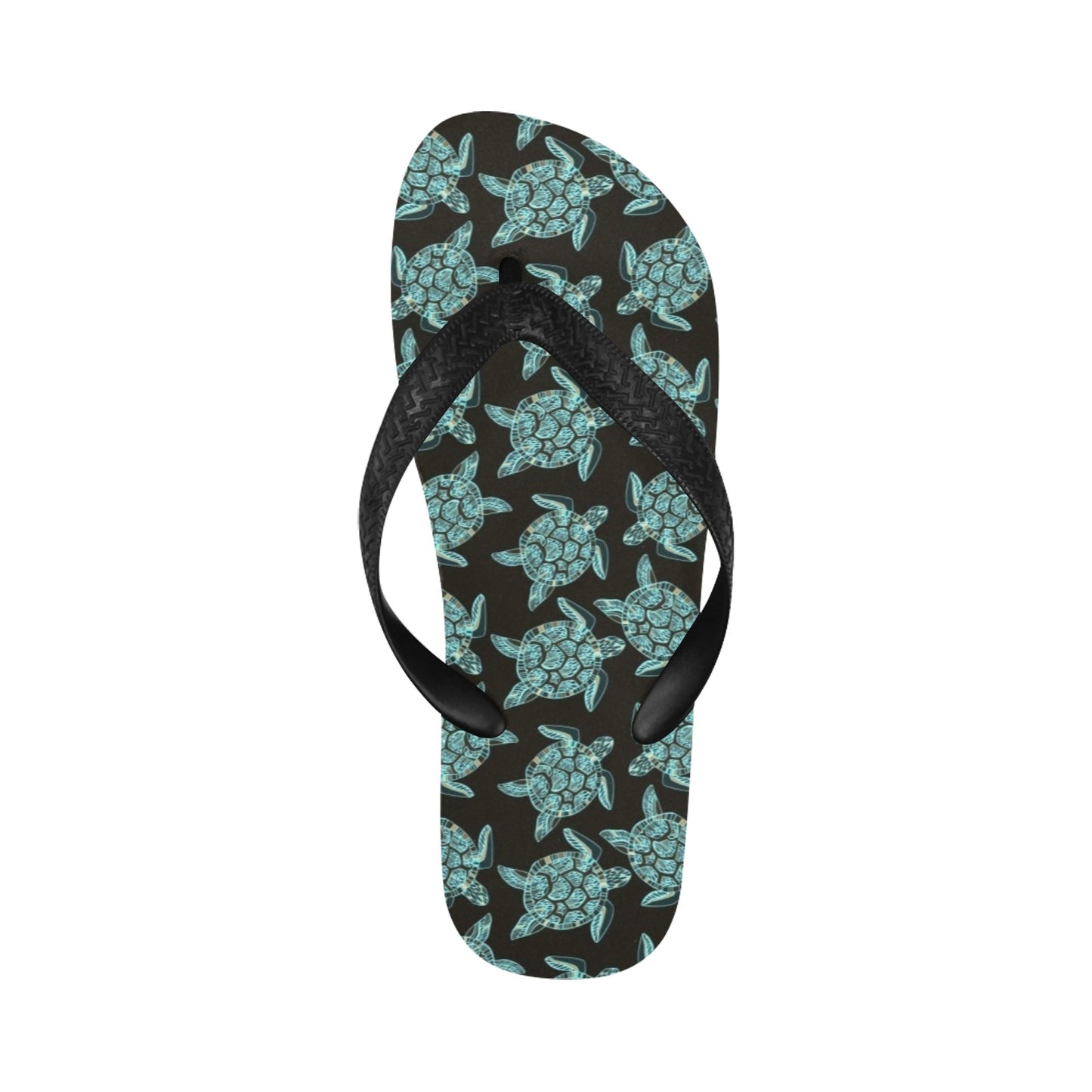 Sea Turtle Print Design LKS302 Flip Flops