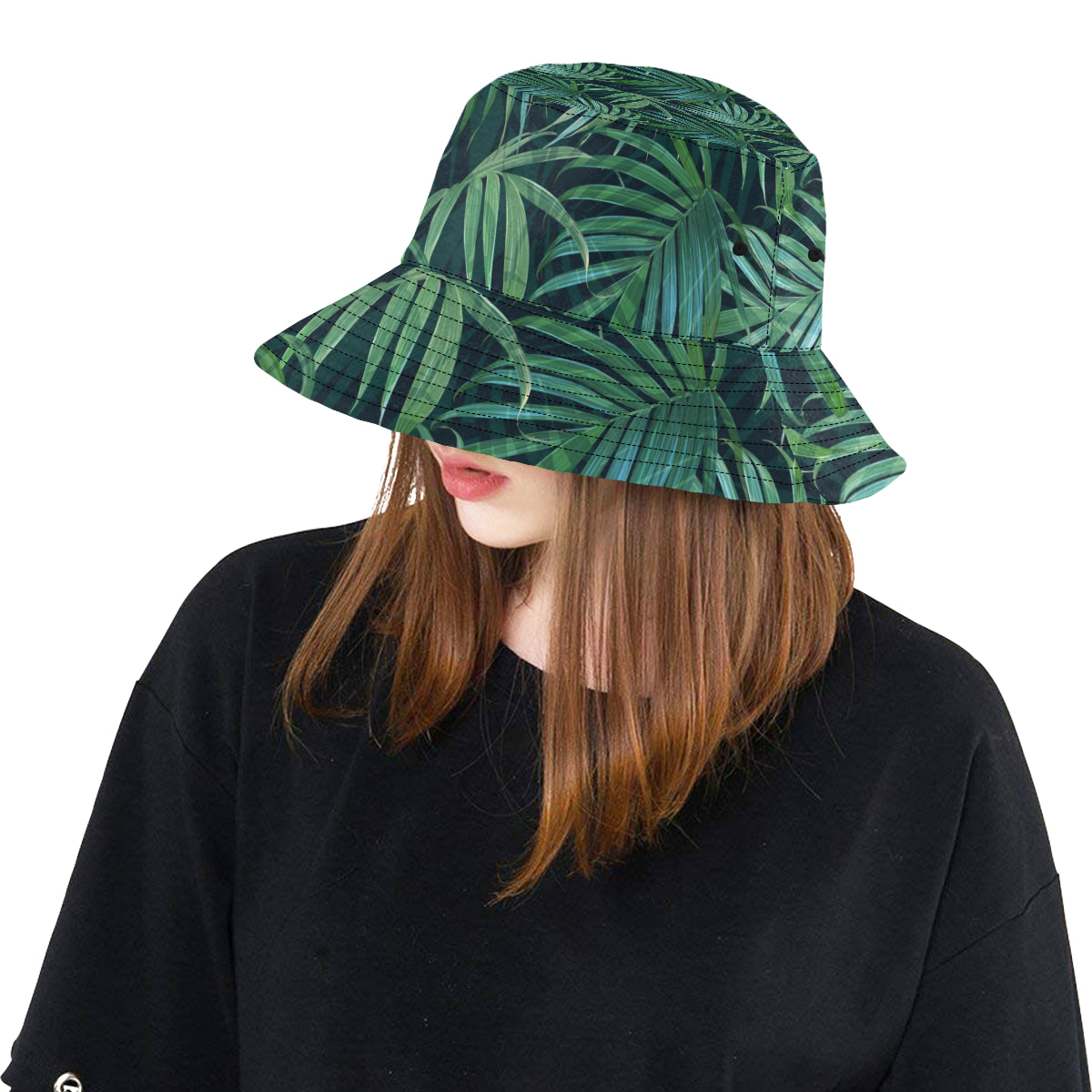 Tropical Flower Pattern Print Design TF011 Unisex Bucket Hat