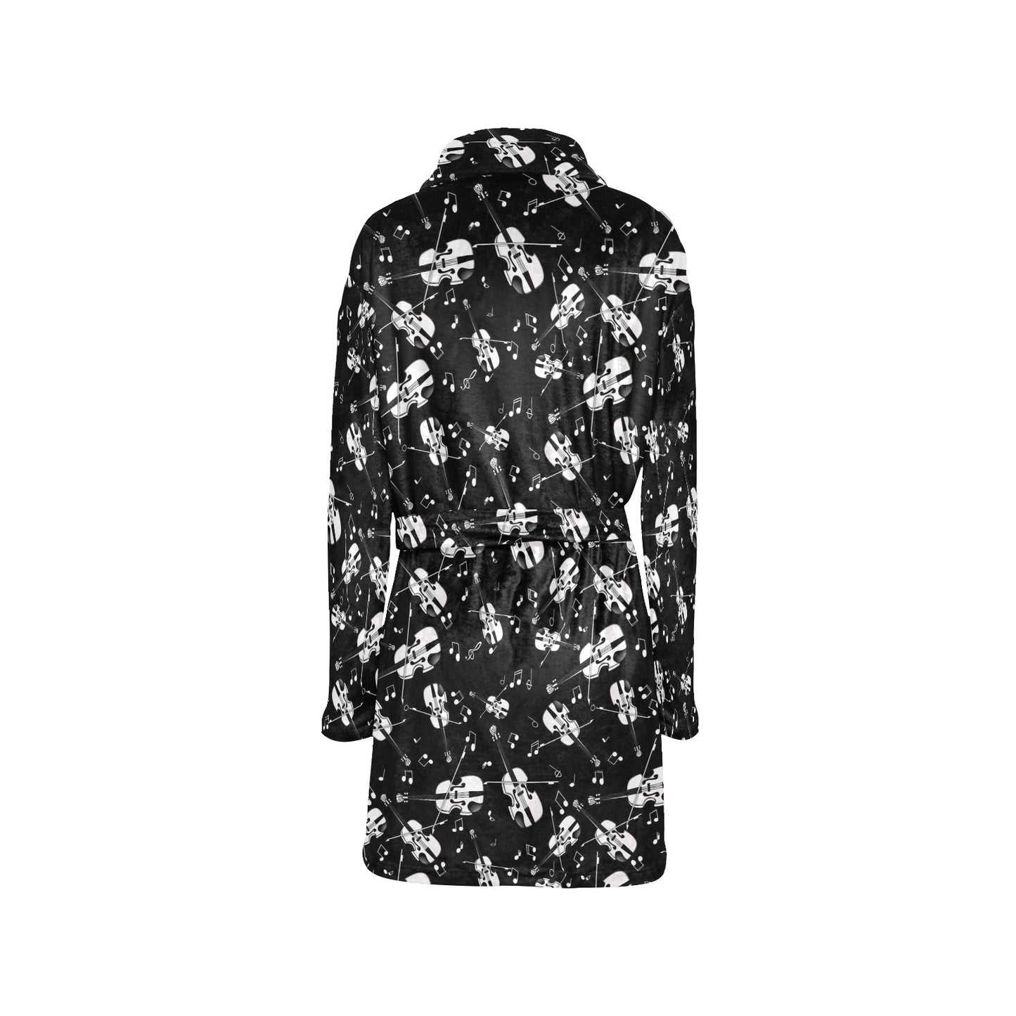 Violin Print Design LKS404 Women's Fleece Robe