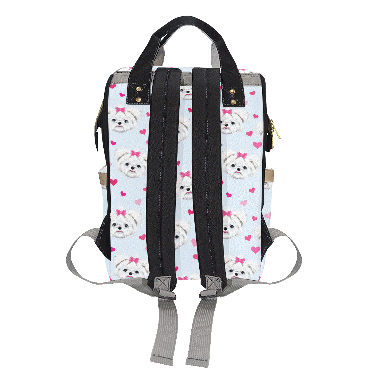 Maltese Pattern Print Design 03 Diaper Bag Backpack