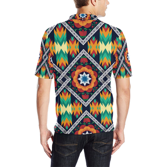 African Kente Men Polo Shirt