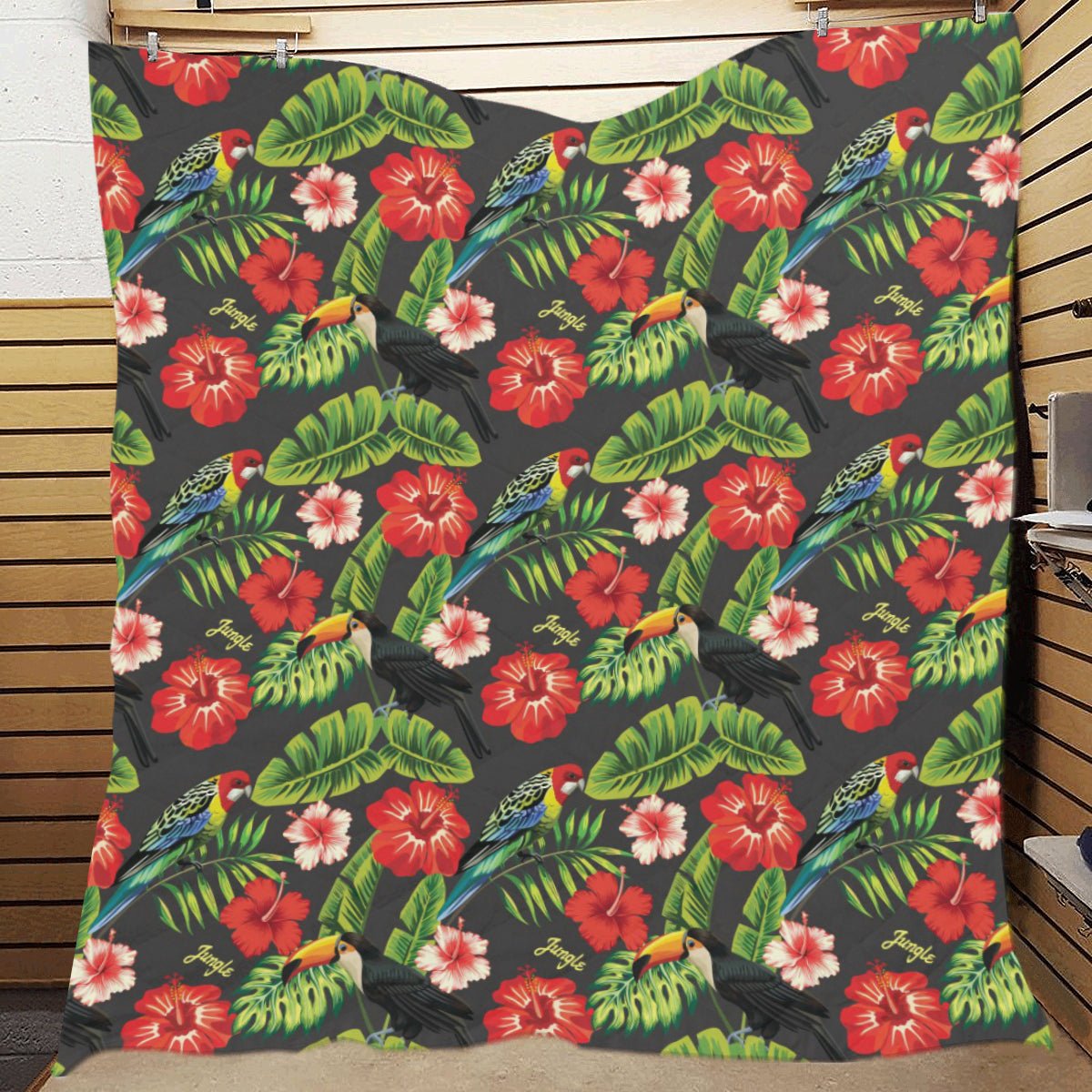 Tropical Flower Pattern Print Design TF04 Premium Quilt