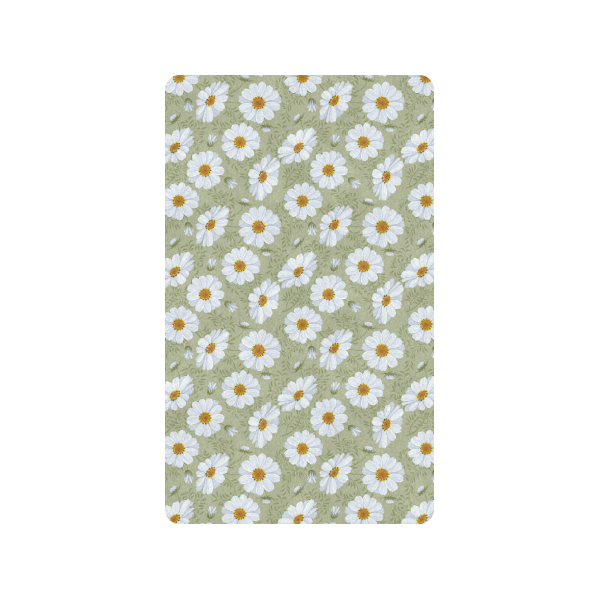 Daisy Yellow Print Pattern Rubber Doormat