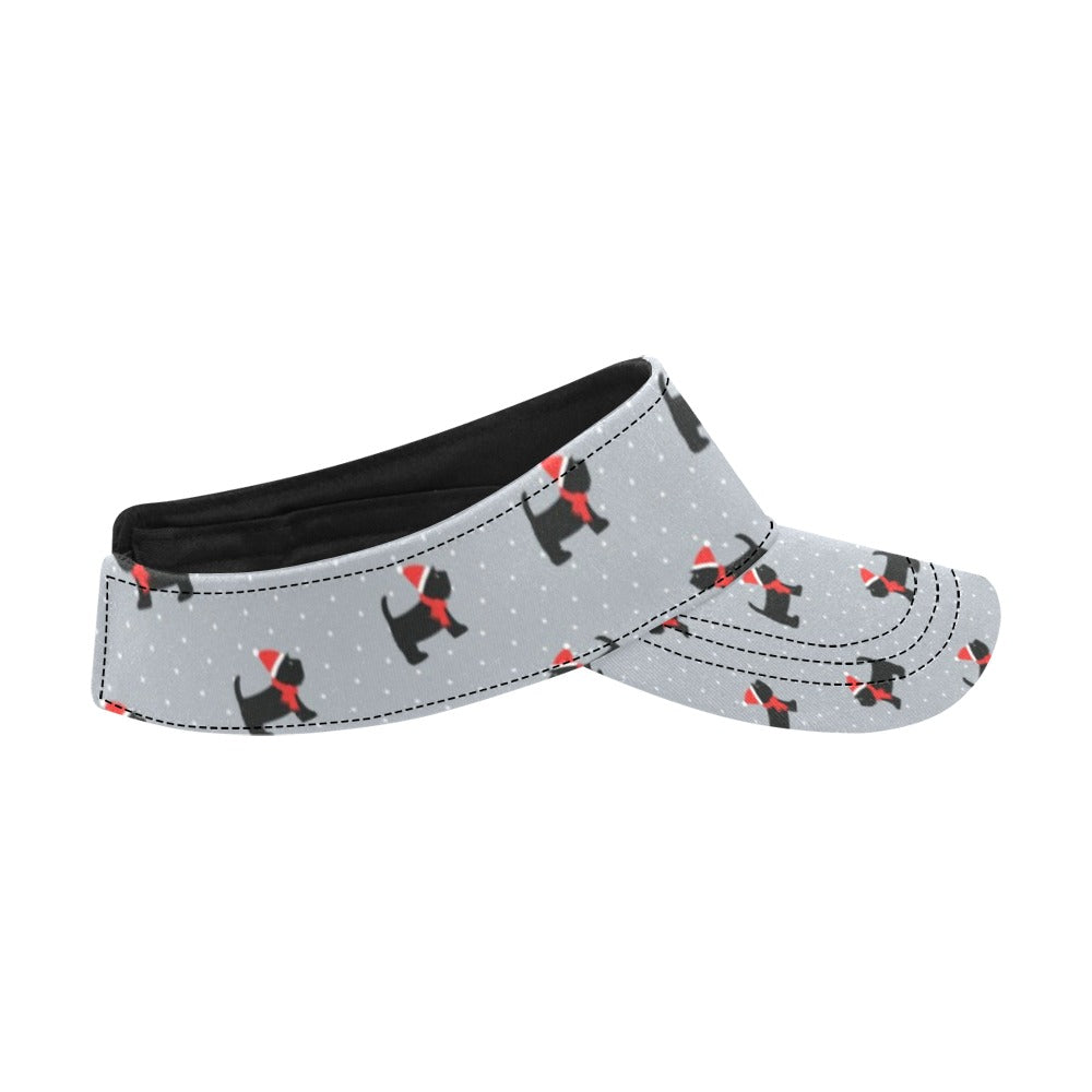 Scottish Christmas Themed Terriers Print Design LKS3018 Unisex Sun Visor