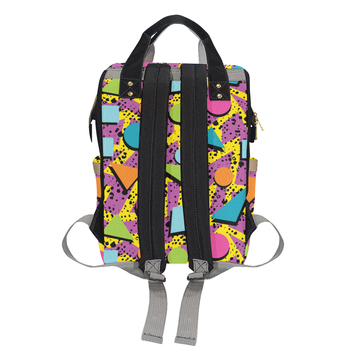 80s Pattern Print Design 1 Diaper Bag Backpack