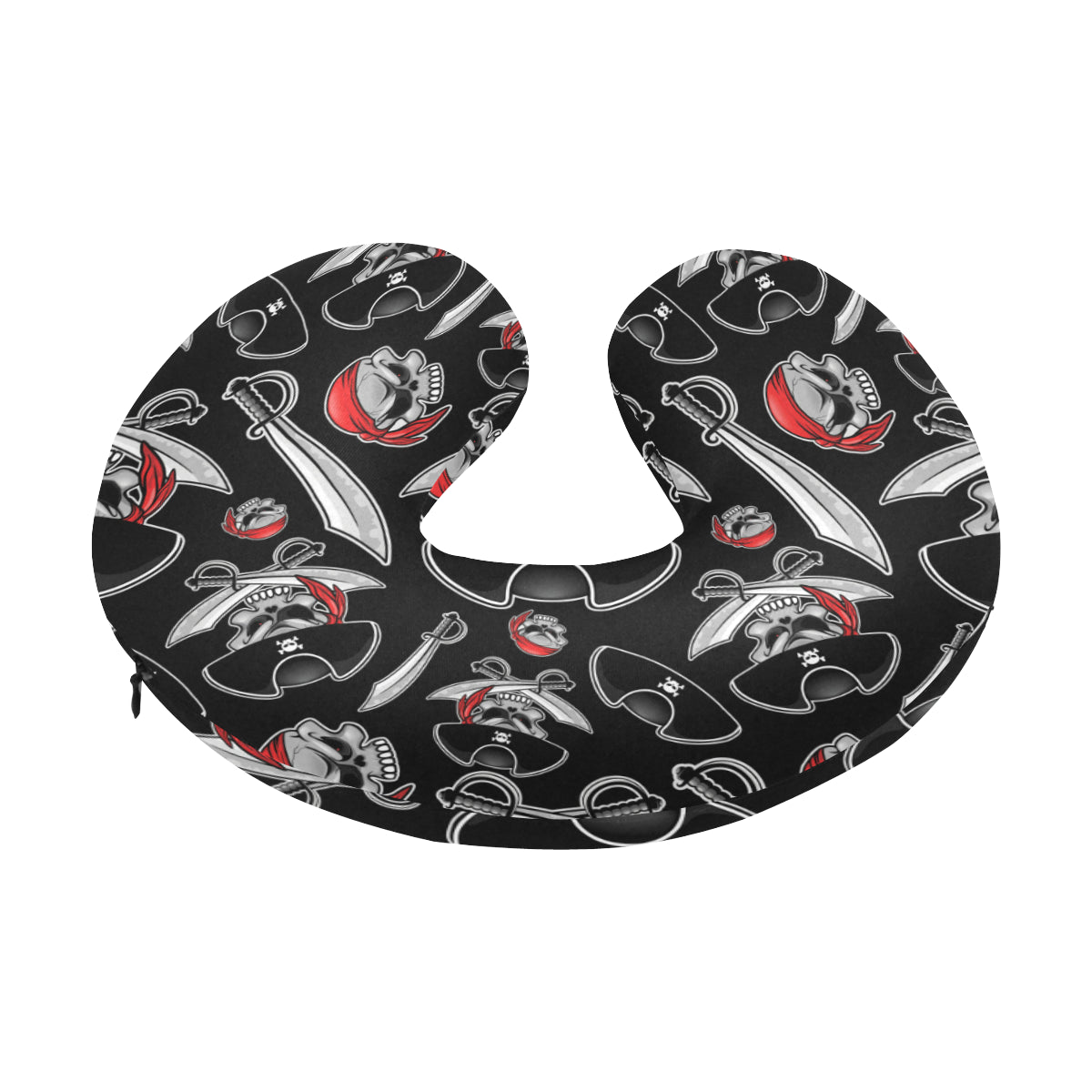 Pirate Pattern Print Design A05 U-Shaped Travel Neck Pillow