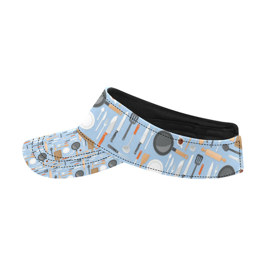 Cooking Kitchen Tools Pattern Print Design 02 Unisex Sun Visor