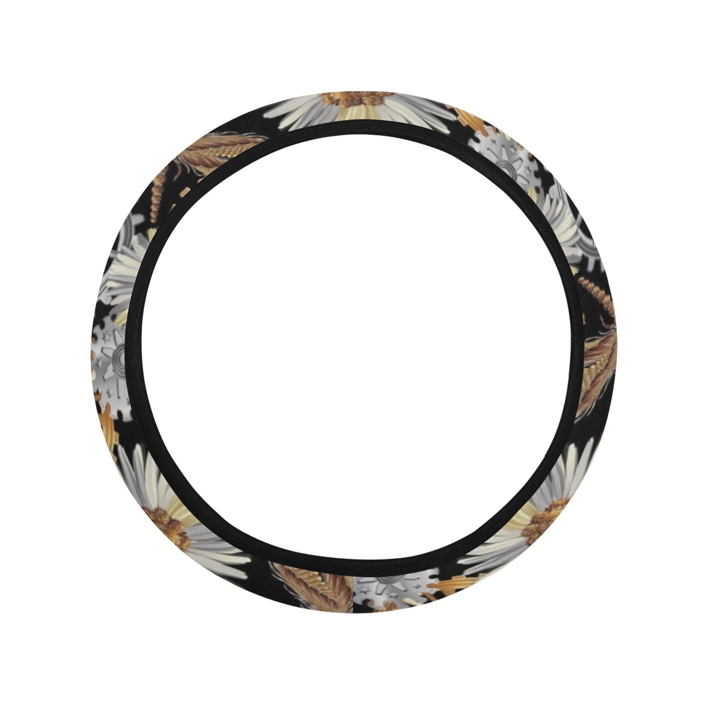 Steampunk Dragonfly Print Design LKS302 Steering Wheel Cover with Elastic Edge