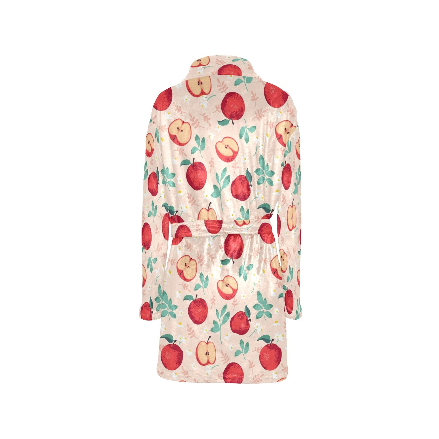 Apple Pattern Print Design AP06 Women's Fleece Robe
