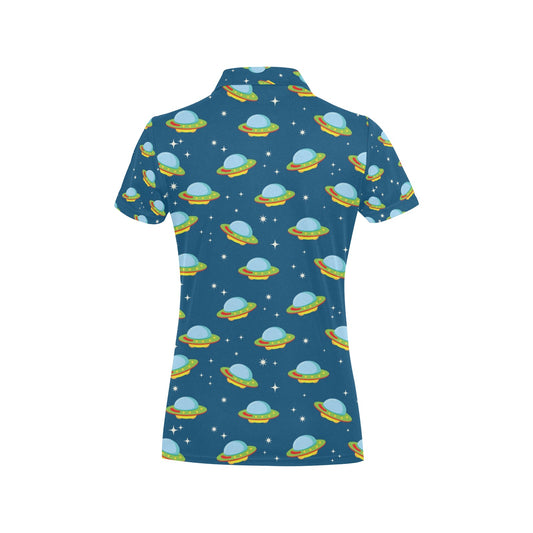 UFO Print Design LKS305 Women's Polo Shirt