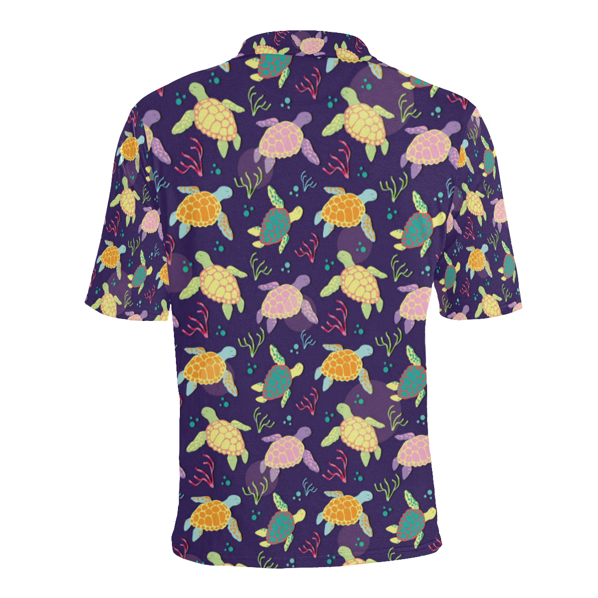 Sea Turtle Color Smile Men Polo Shirt