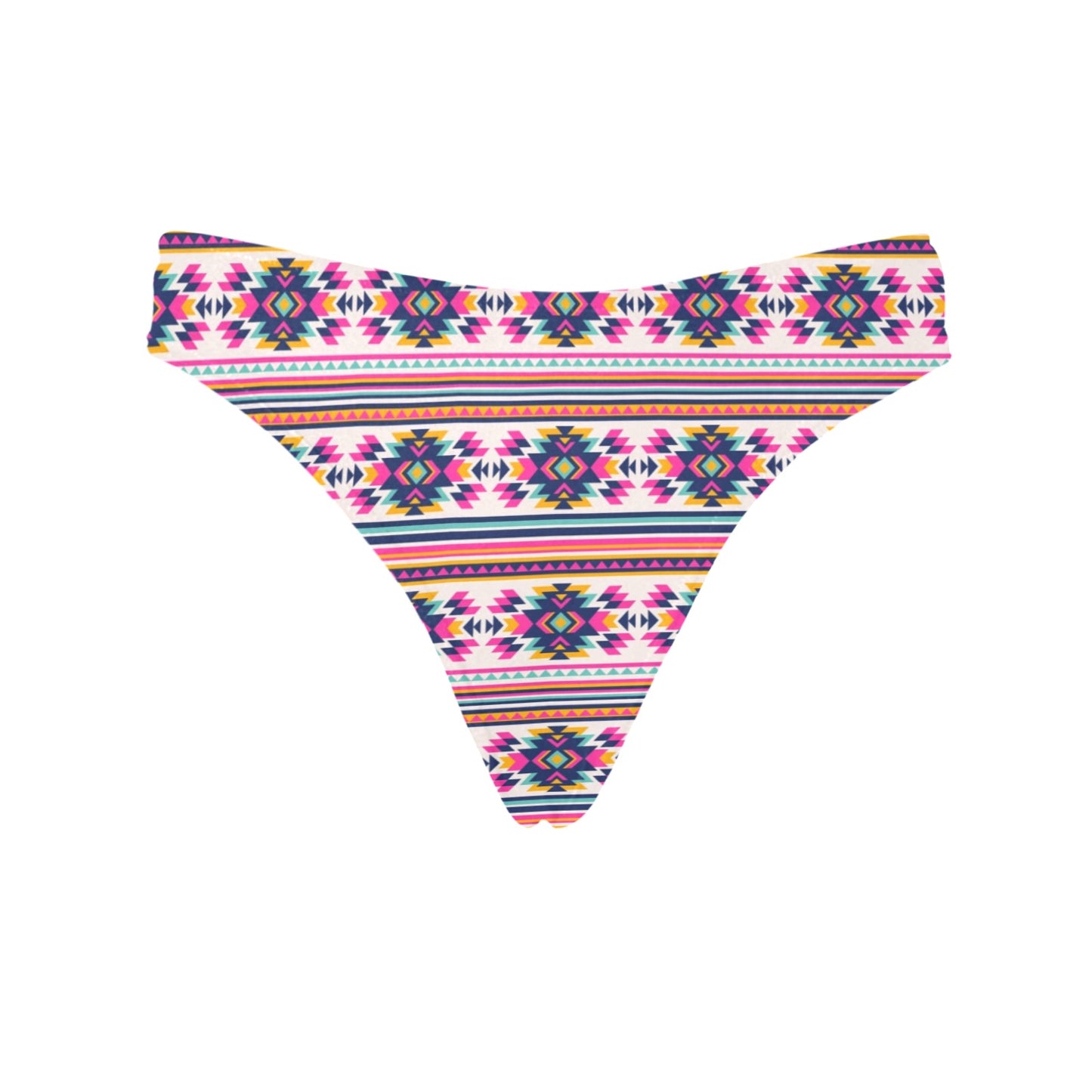 Indian Navajo Neon Themed Design Print Women's Thongs