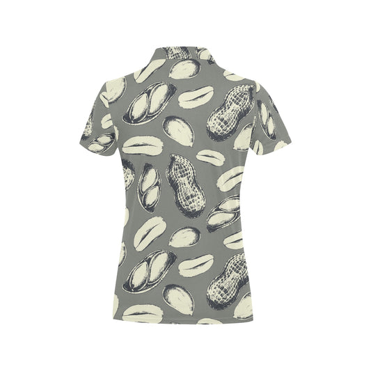 Peanut Pattern Print Design A01 Women's Polo Shirt