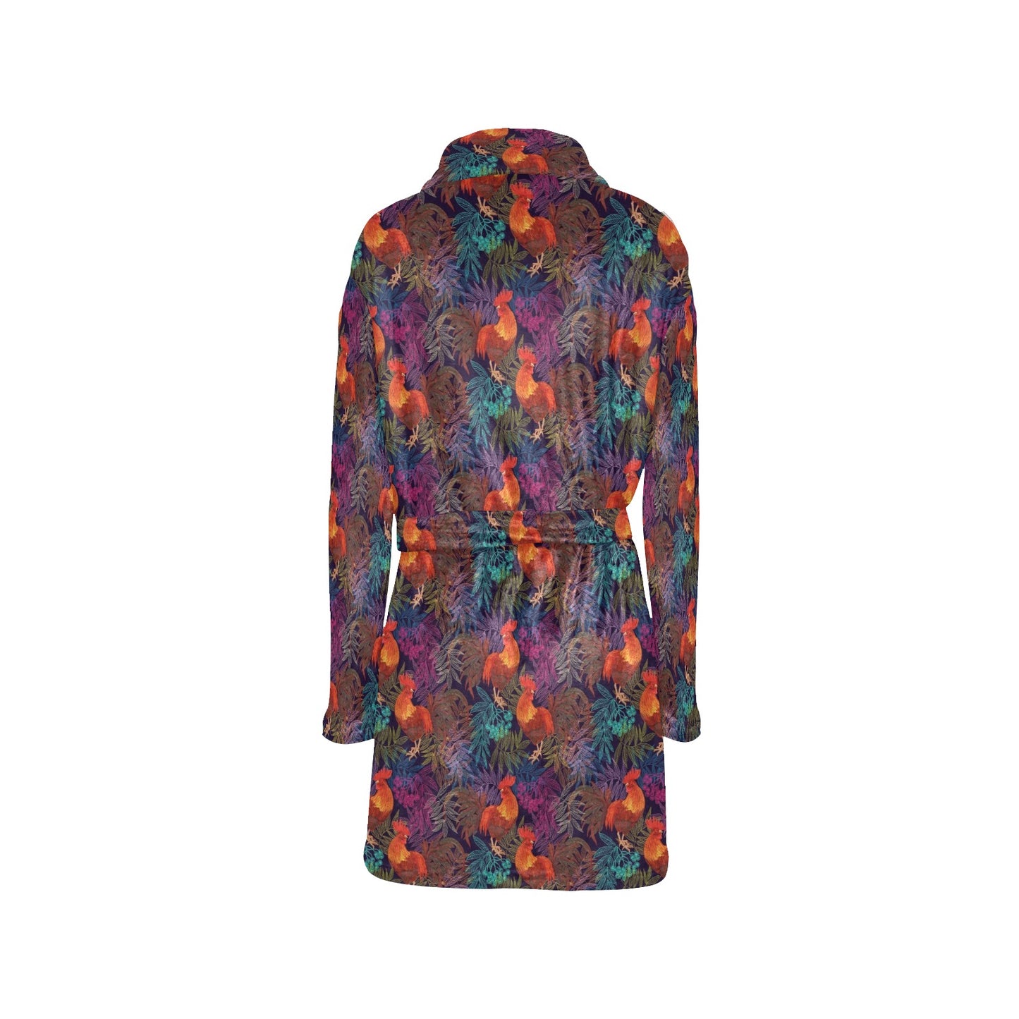 Rooster Print Style Women's Fleece Robe