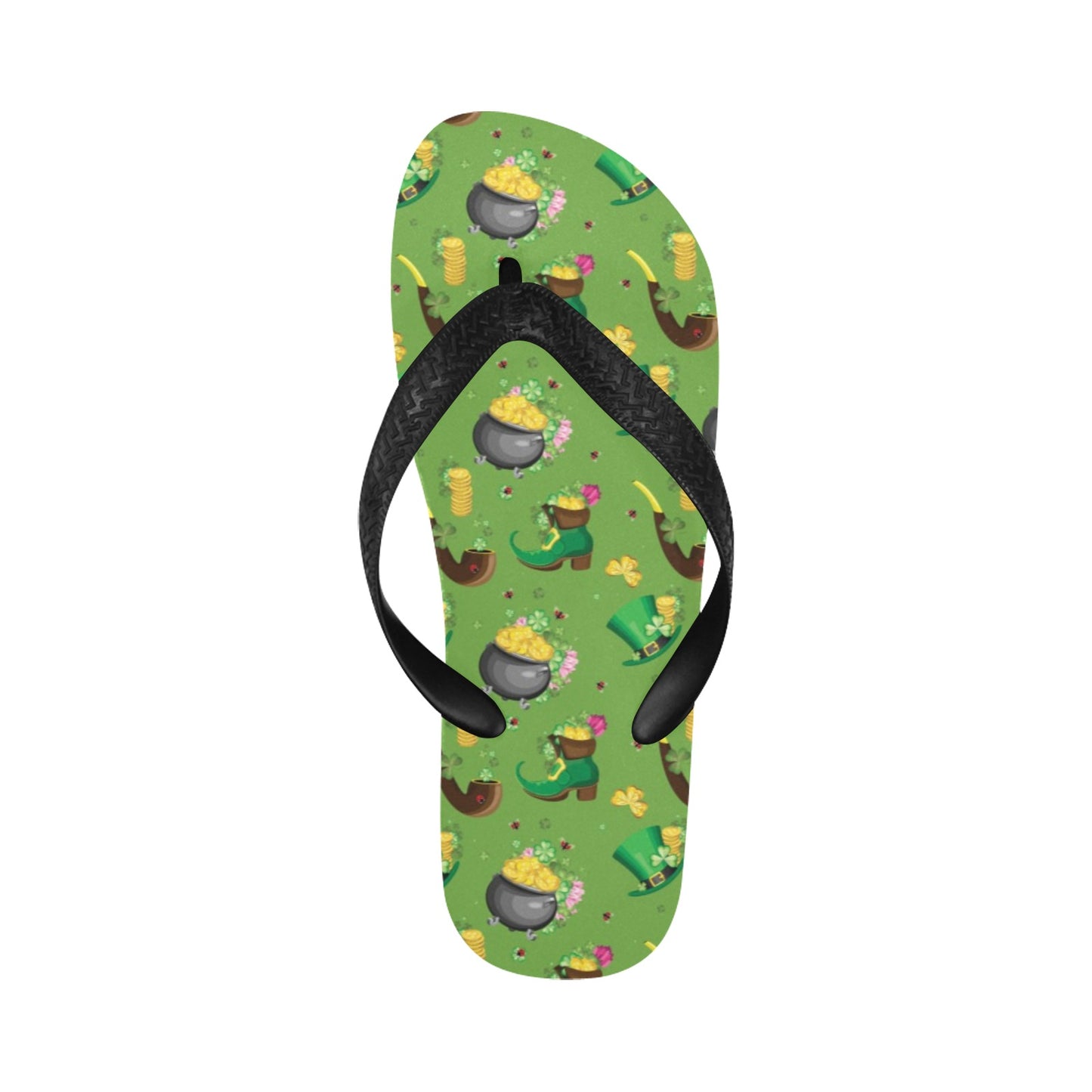 Shamrock Saint Patrick's Day Print Design LKS306 Flip Flops