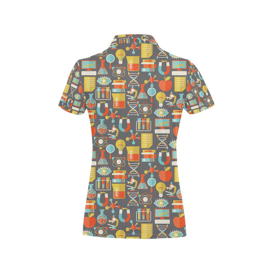 Science Print Design LKS302 Women's Polo Shirt