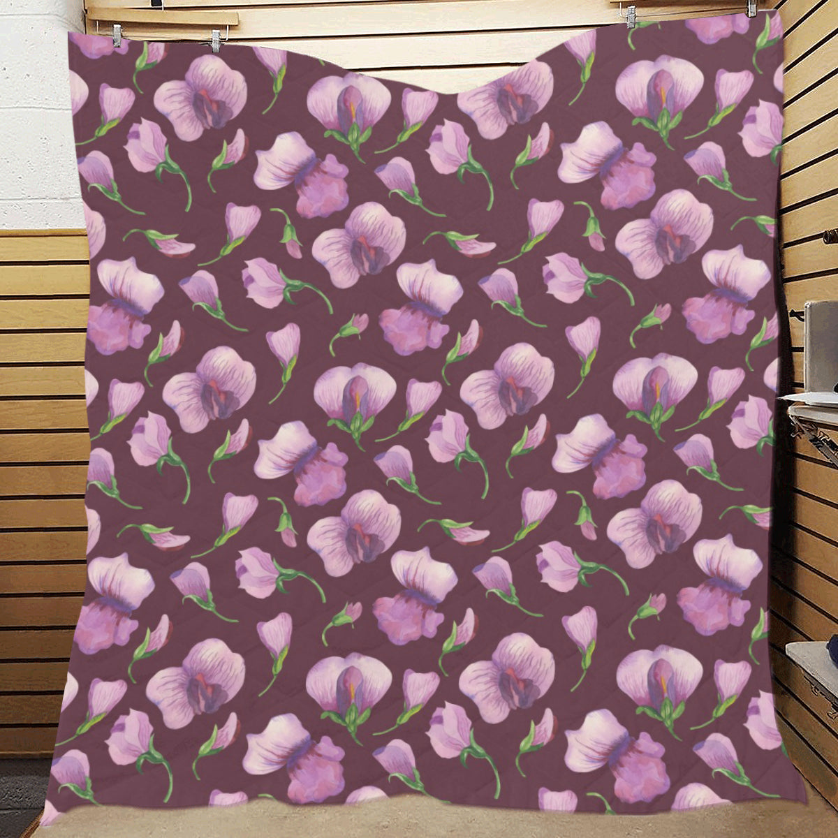Peony Pattern Print Design PE010 Premium Quilt