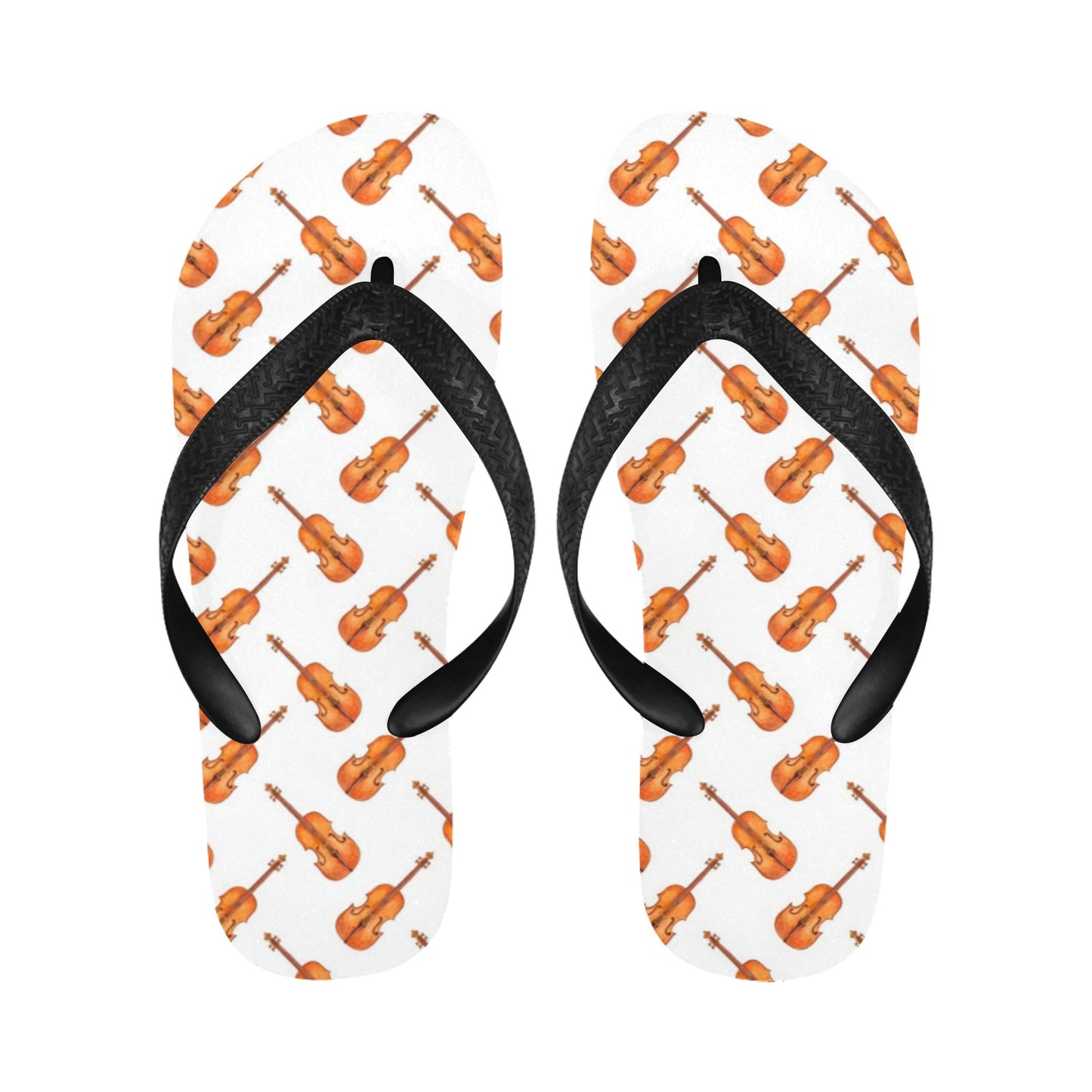 Violin Print Design LKS401 Flip Flops