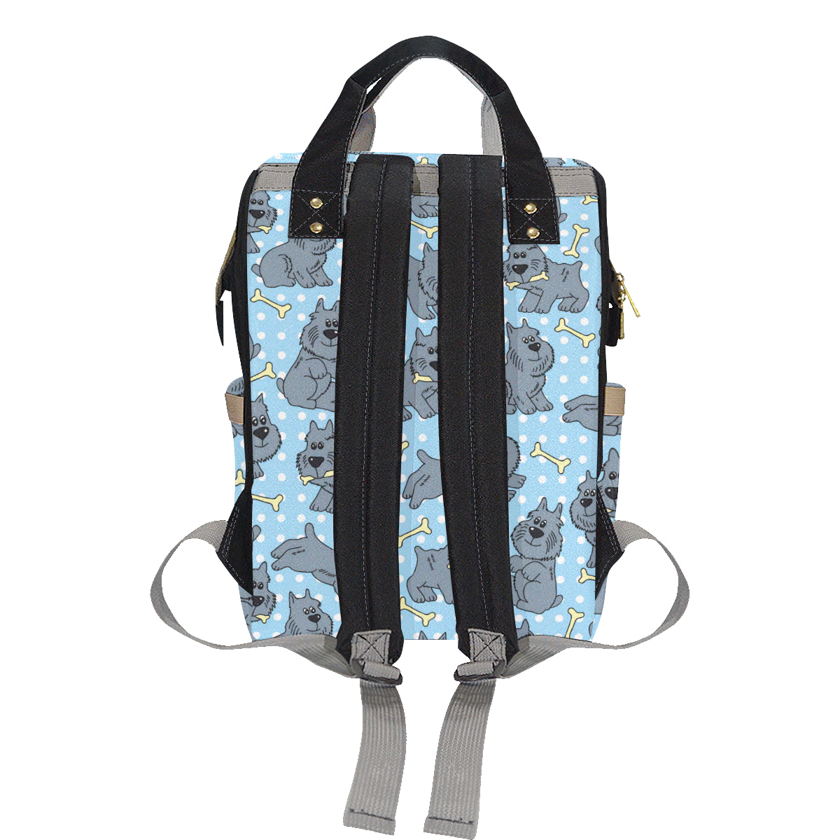 Schnauzers Pattern Print Design A02 Diaper Bag Backpack