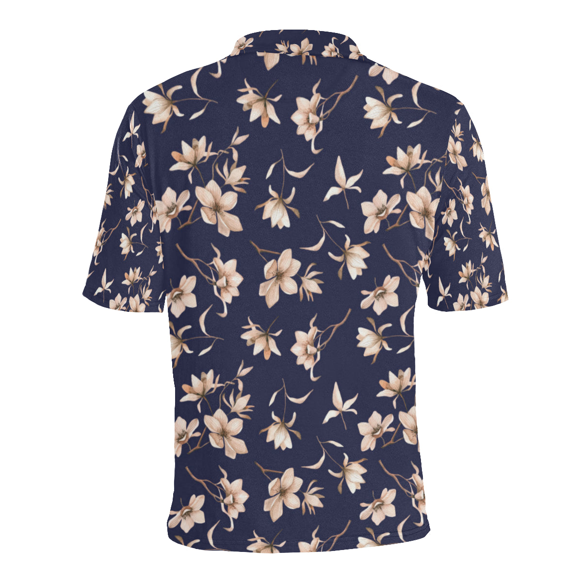 Beautiful Floral Pattern Men Polo Shirt