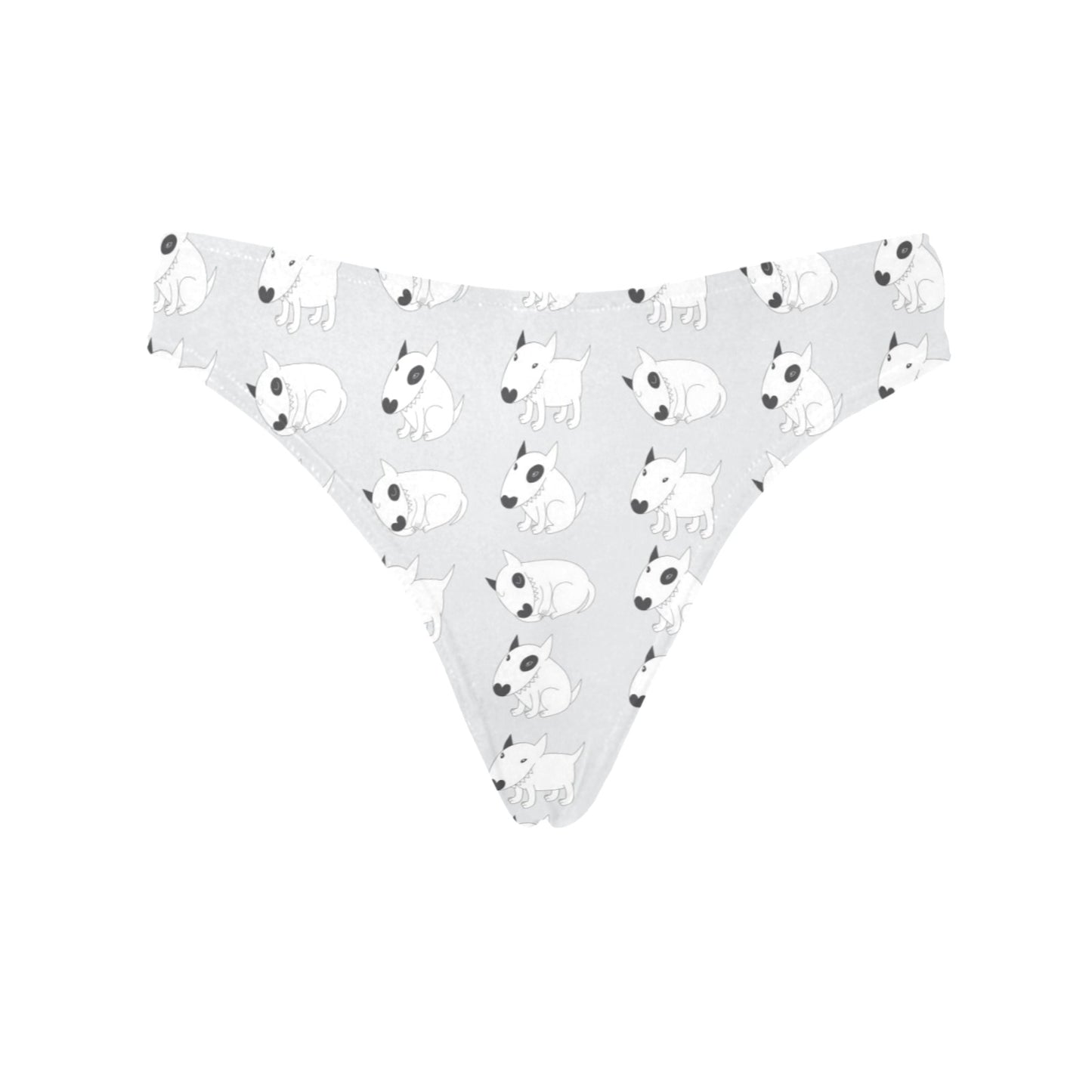 Bull Terrier hand draw Print Pattern Women's Thongs