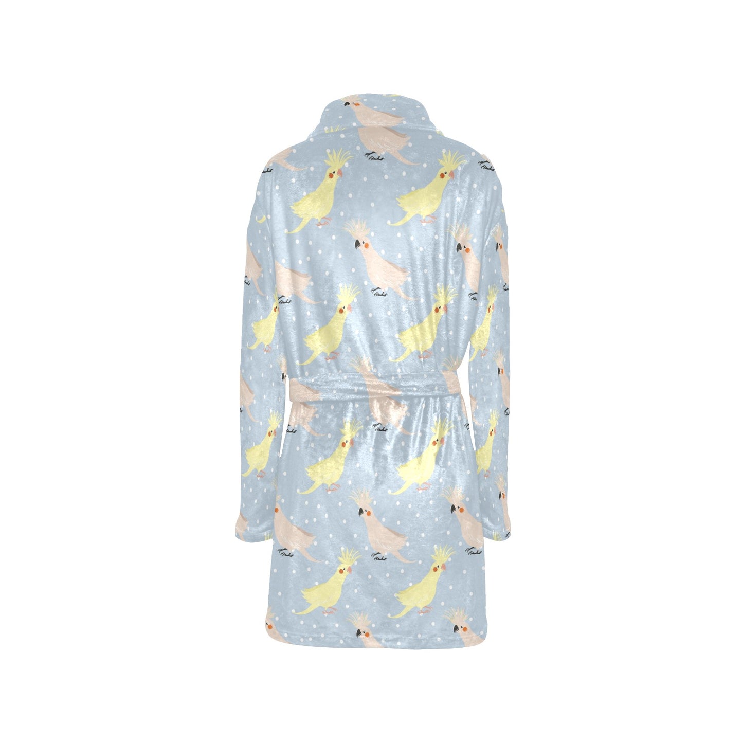 Cockatiel Pattern Print Design 03 Women's Fleece Robe