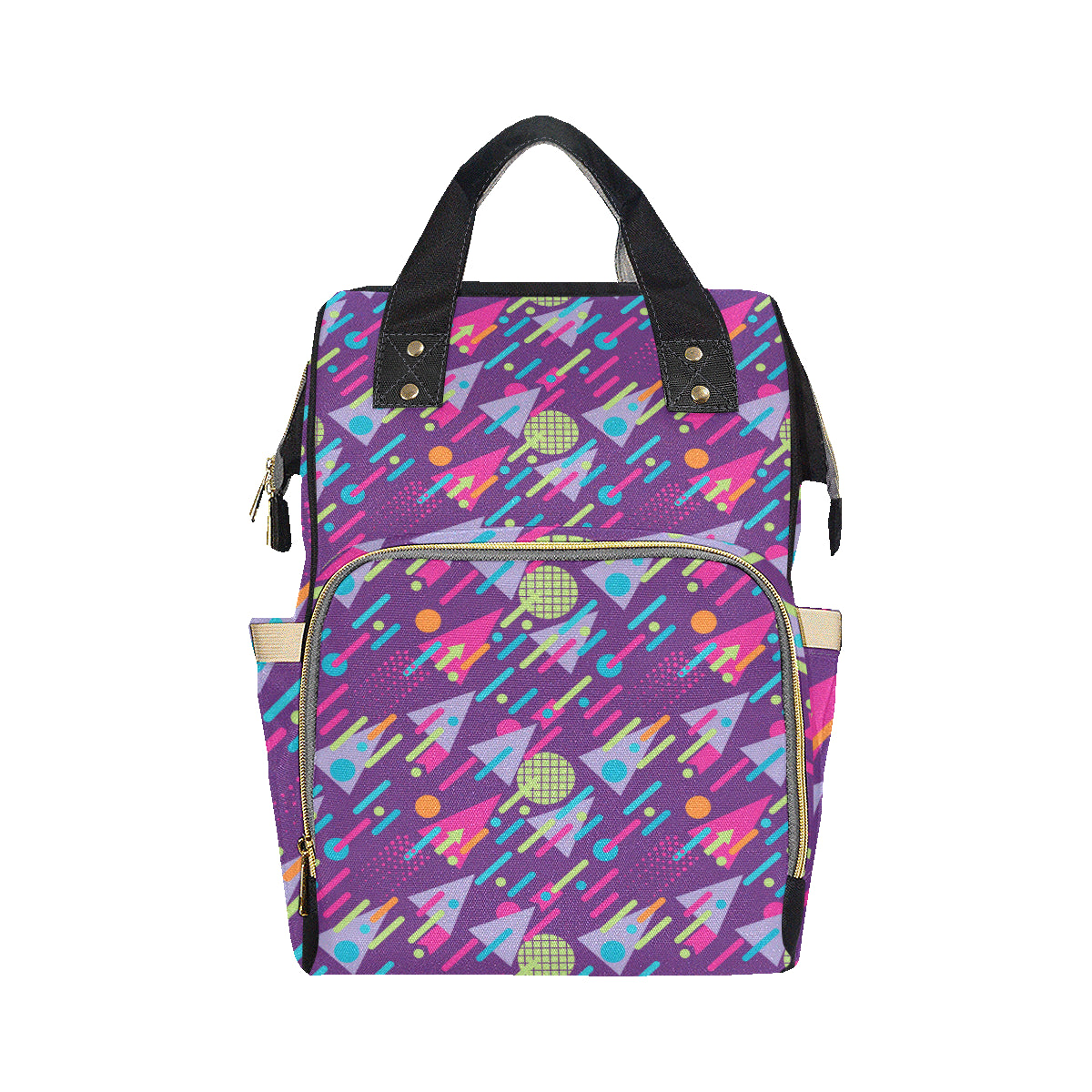 90s Pattern Print Design 4 Diaper Bag Backpack