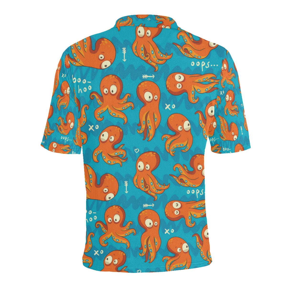 Octopus Pattern Print Design A02 Men Polo Shirt