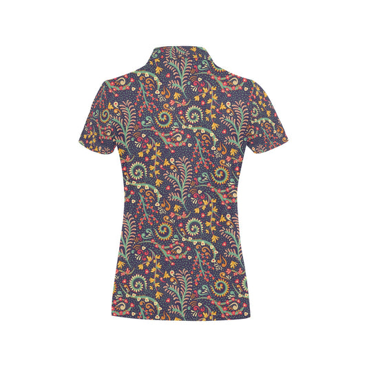 Bohemian Pattern Print Design 08 Women's Polo Shirt