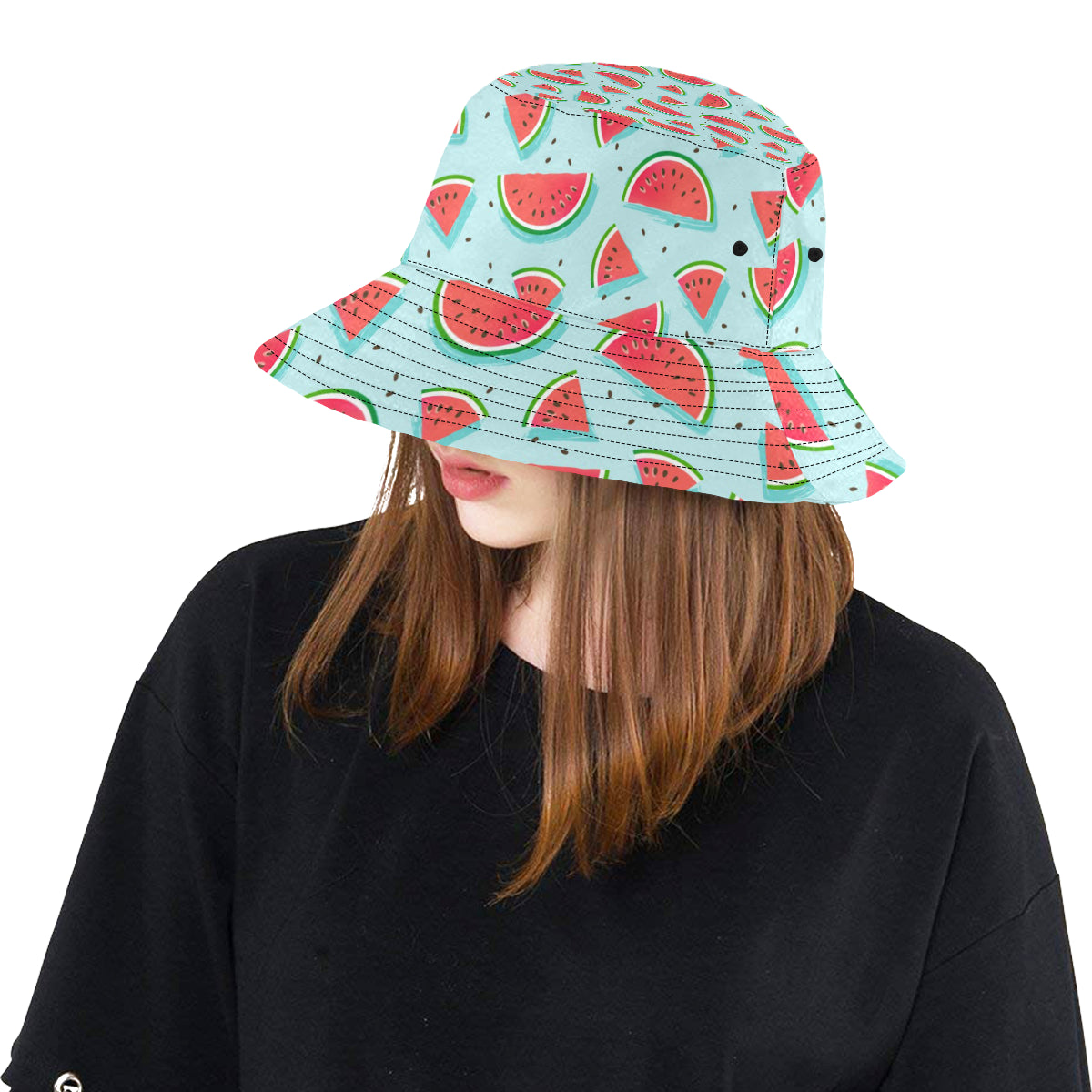 Watermelon Pattern Print Design WM03 Unisex Bucket Hat