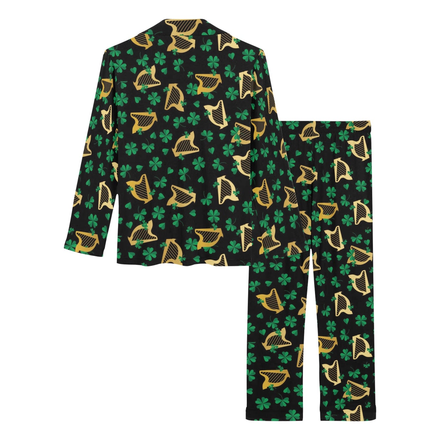 Harp Print Design LKS402 Women's Long Pajama Set