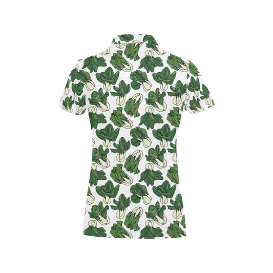 Bok Choy Pattern Print Design 02 Women's Polo Shirt